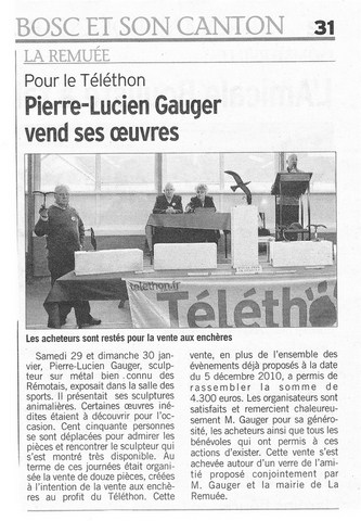 vente enchères téléthon